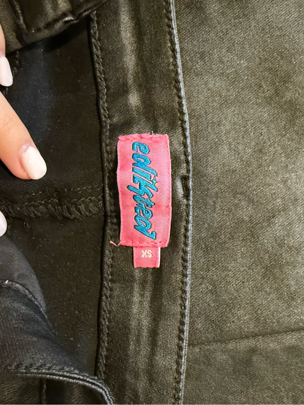 Edikted wide leg leather pants